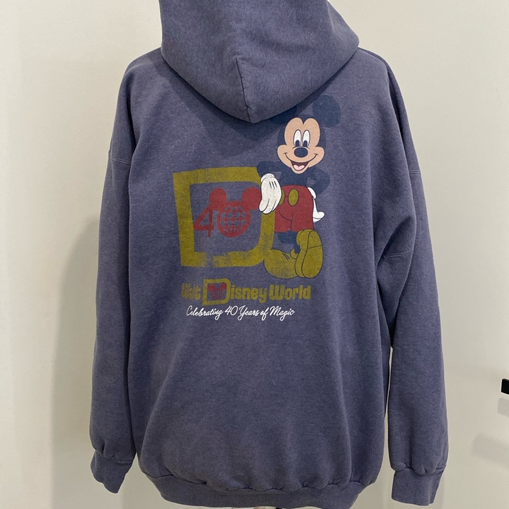 Veg Walt Disney World 40th Anniversary Full Zip Hoodie, Disney Parks | 2XL